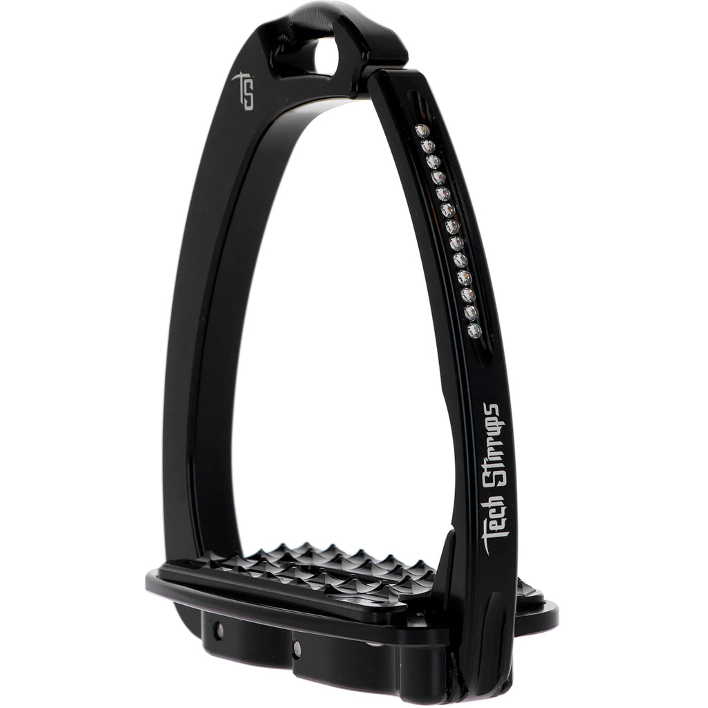 Tech Stirrups Estribos Venice Sloped Evo Swarovski Negro/Negro