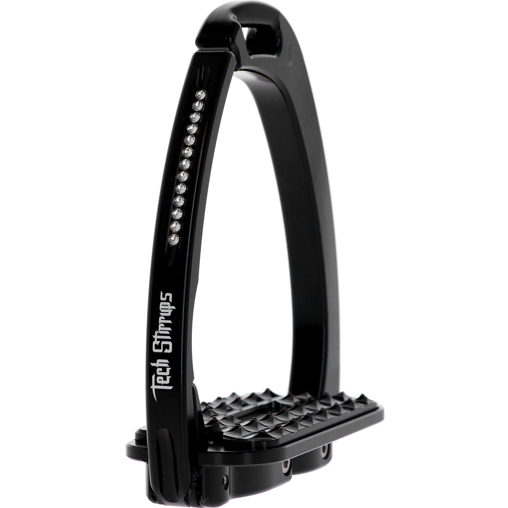Tech Stirrups Estribos Venice Sloped Evo Swarovski Negro/Negro