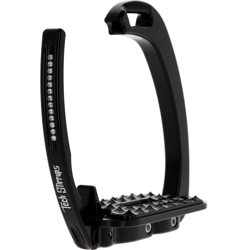 Tech Stirrups Estribos Venice Sloped Evo Swarovski Negro/Negro