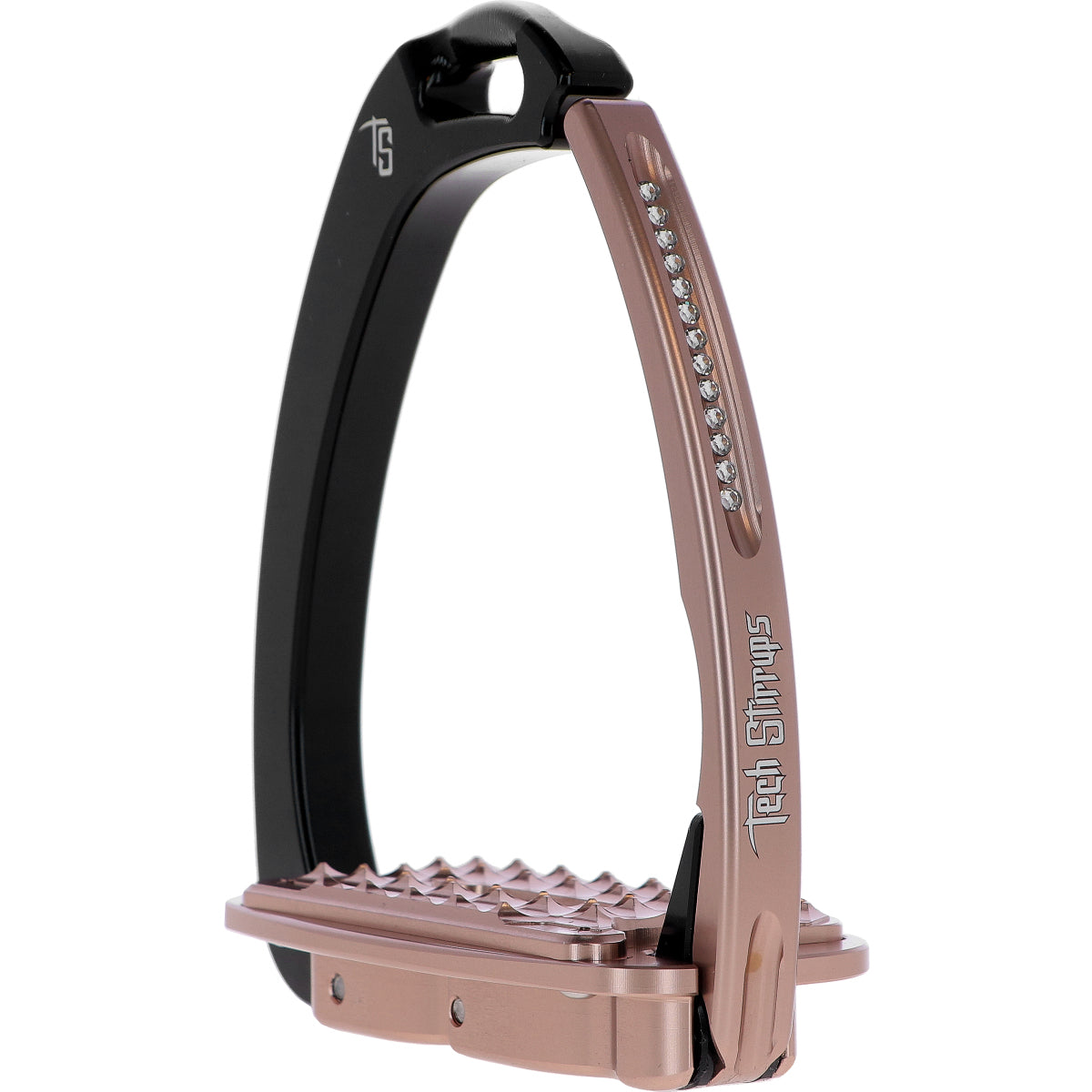 Tech Stirrups Estribos Venice Sloped Evo Swarovski Negro/Oro rosa