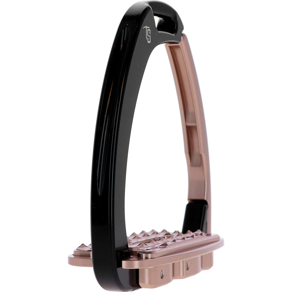 Tech Stirrups Estribos Venice Sloped Evo Swarovski Negro/Oro rosa