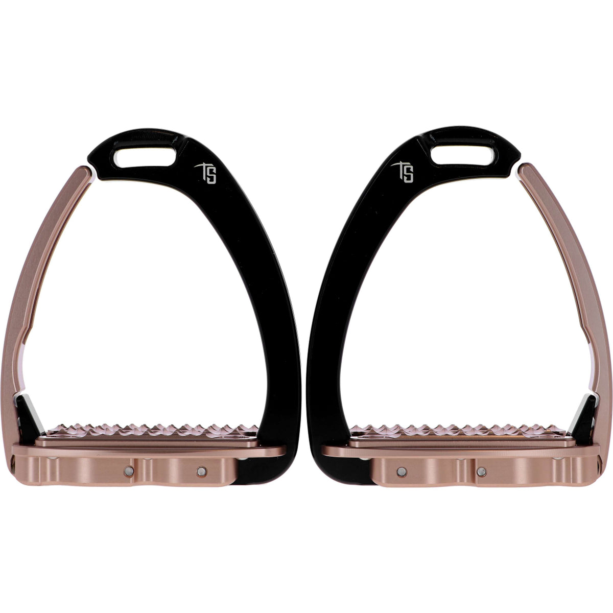 Tech Stirrups Estribos Venice Sloped Evo Swarovski Negro/Oro rosa