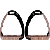 Tech Stirrups Estribos Venice Sloped Evo Swarovski Negro/Oro rosa