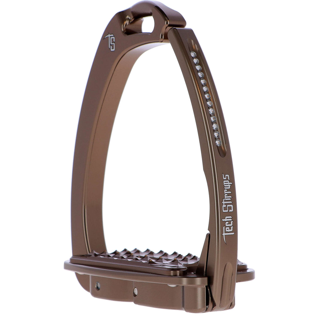 Tech Stirrups Estribos Venice Sloped Evo Swarovski Marron