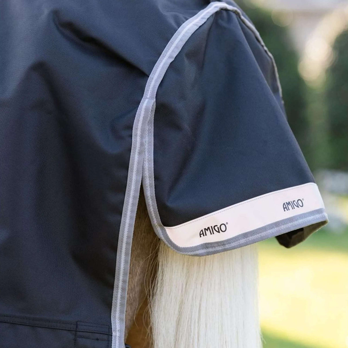 Amigo Turnout 1200D Plus Pony 0g Negro/Gris/Plata