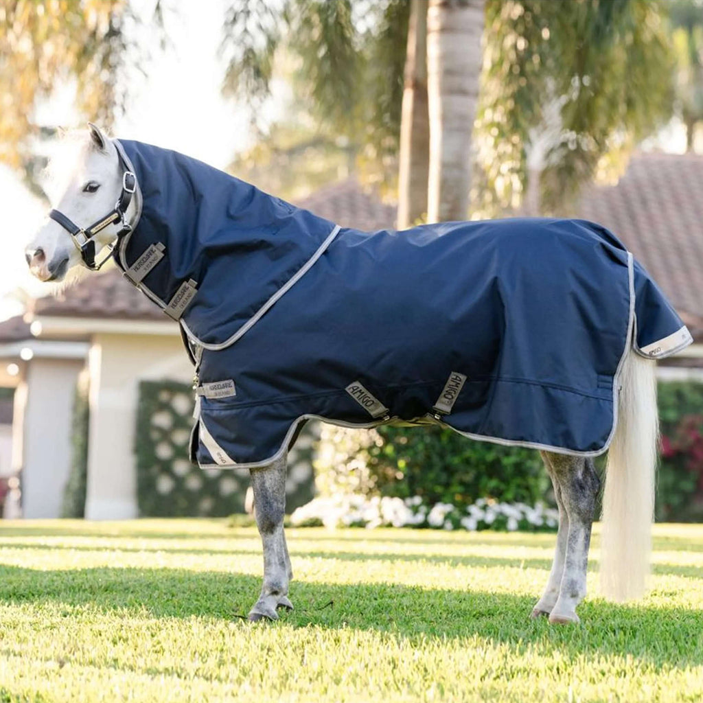 Amigo Turnout 1200D Plus Pony 50g Marino/Gris Titanio/Plateado