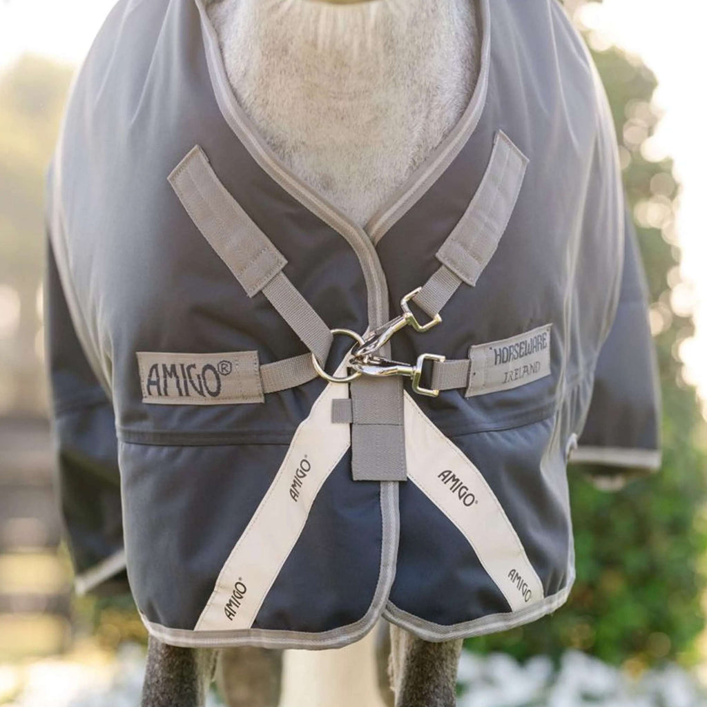 Amigo Turnout 1200D Plus Pony 50g Marino/Gris Titanio/Plateado