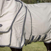 Rambo by Horseware Optimo Supreme Summer Sheet Plus Cuadros azul marino/Gris tormenta/Plata