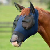 WeatherBeeta Máscara para Moscas ComFiTec Luxe Bug Eye Saver con Orejas y Nariz Azul marino/Negro