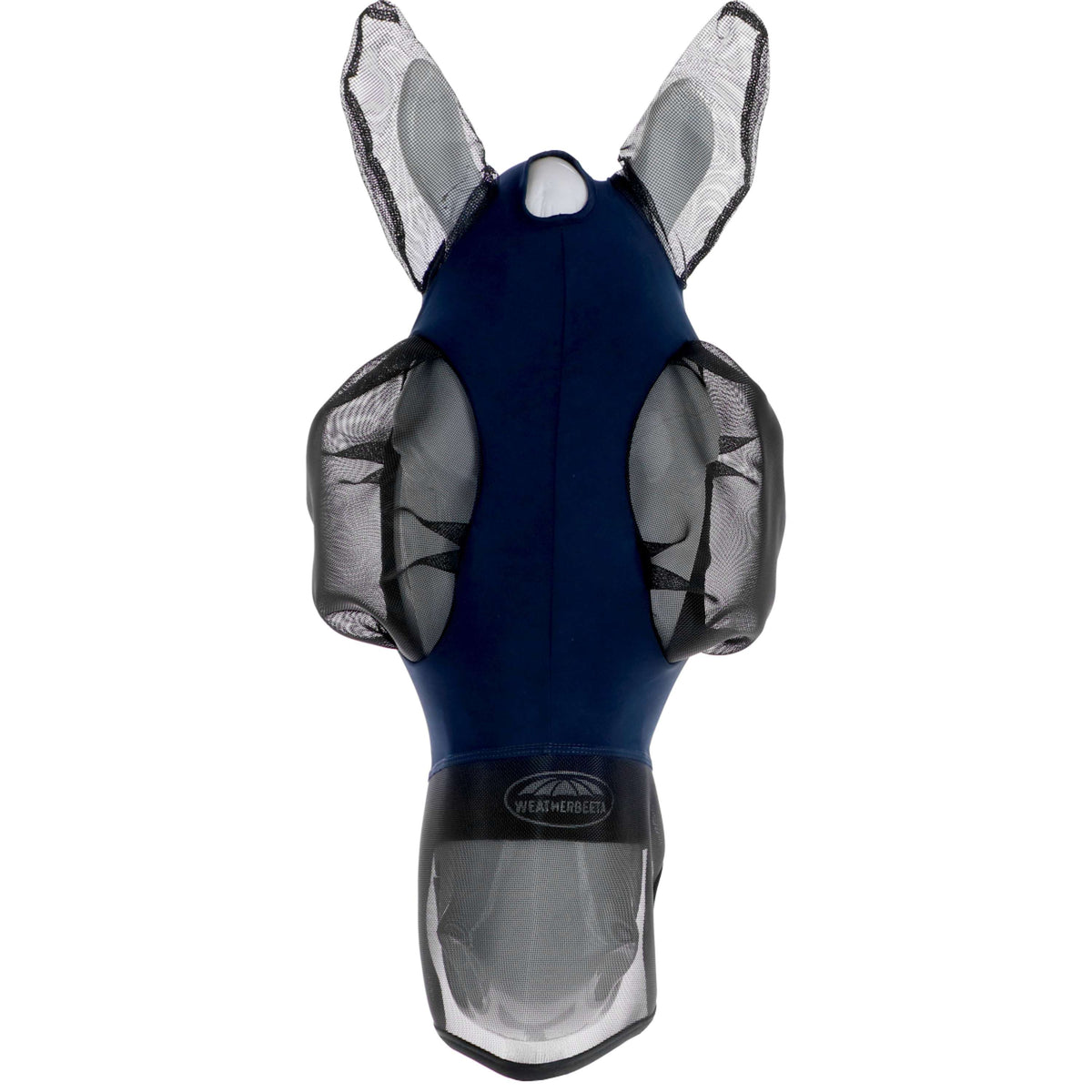 WeatherBeeta Máscara para Moscas ComFiTec Luxe Bug Eye Saver con Orejas y Nariz Azul marino/Negro