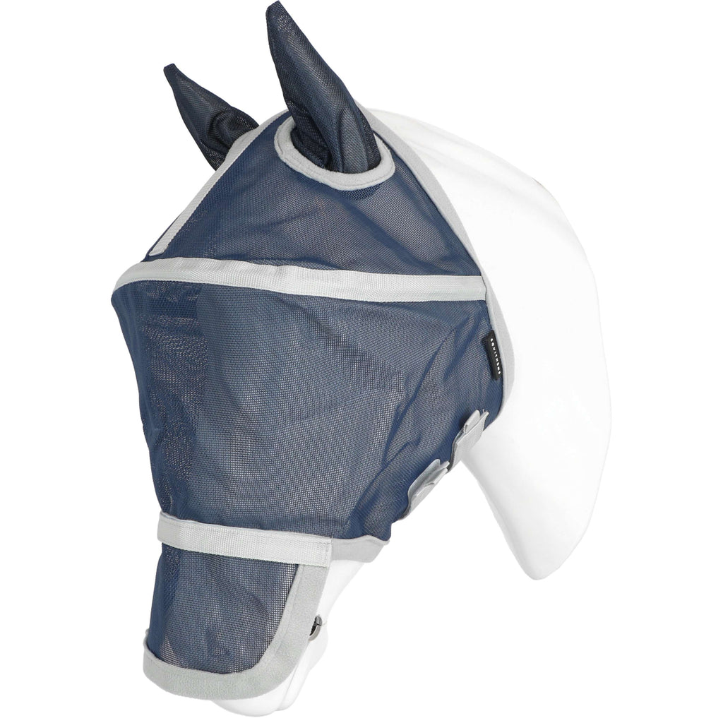 EQUITHÈME Máscara Antimoscas Hoop con Protección UV Navy