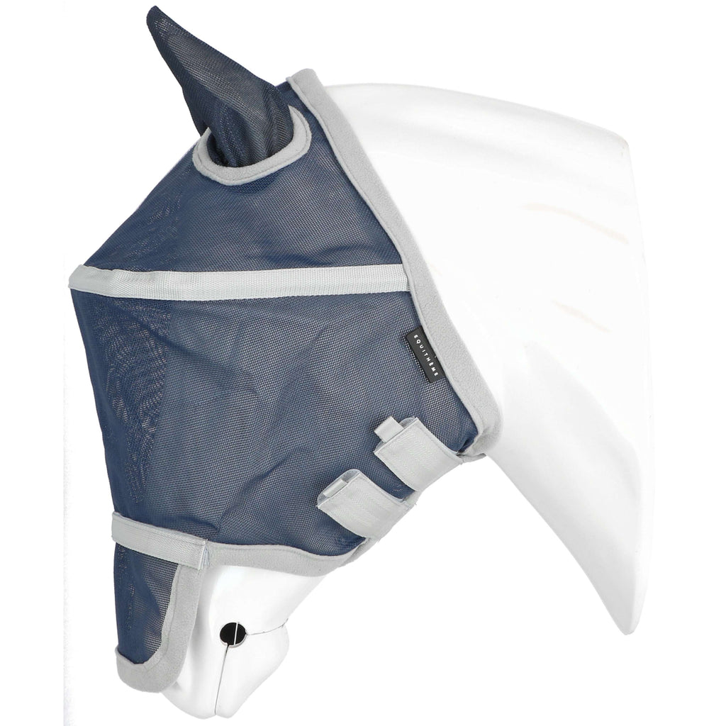 EQUITHÈME Máscara Antimoscas Hoop con Protección UV Navy