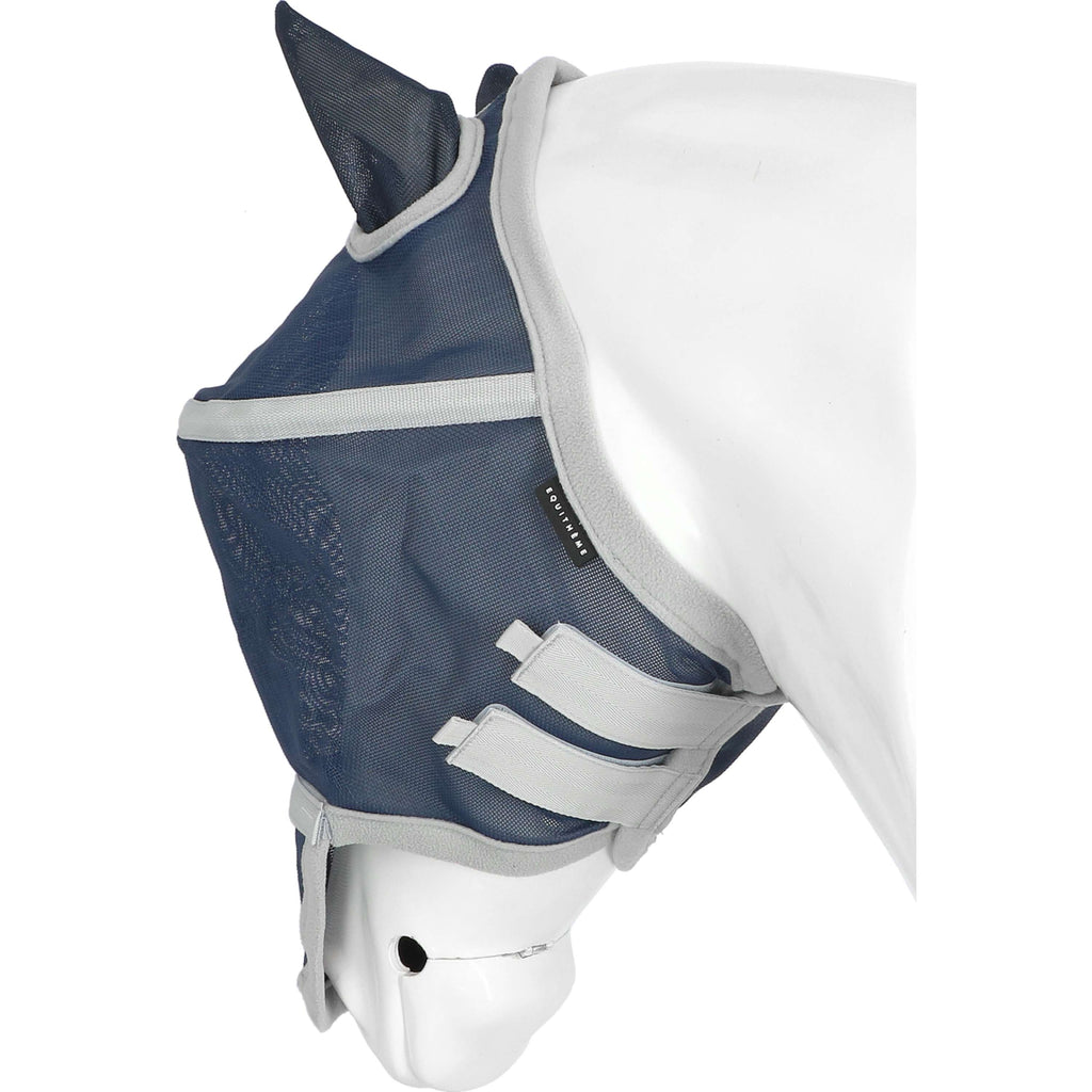 EQUITHÈME Máscara Antimoscas Hoop con Protección UV Navy