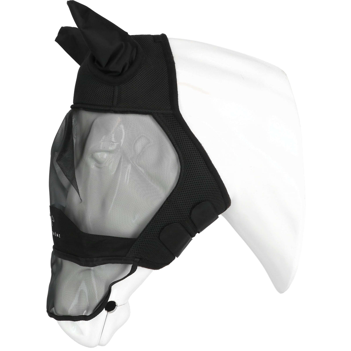 EQUITHÈME Máscara para Moscas Mesh UV Protection Con Protección para la Nariz Negro