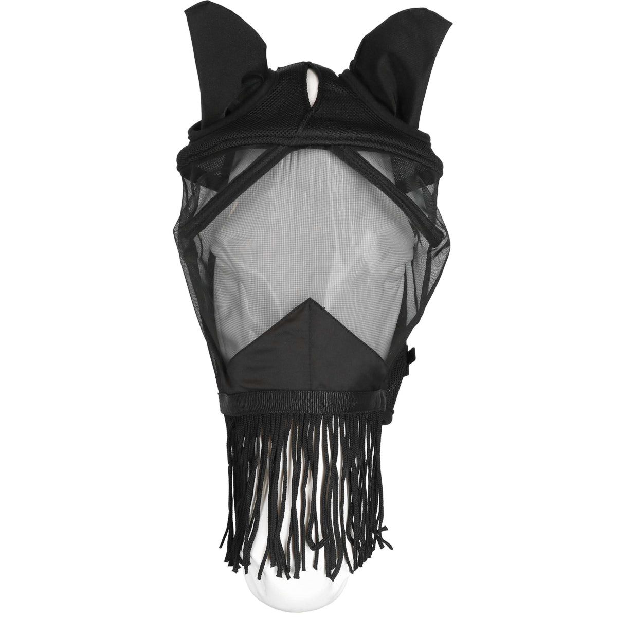 EQUITHÈME Máscara para Moscas Franges con Protección UV Negro
