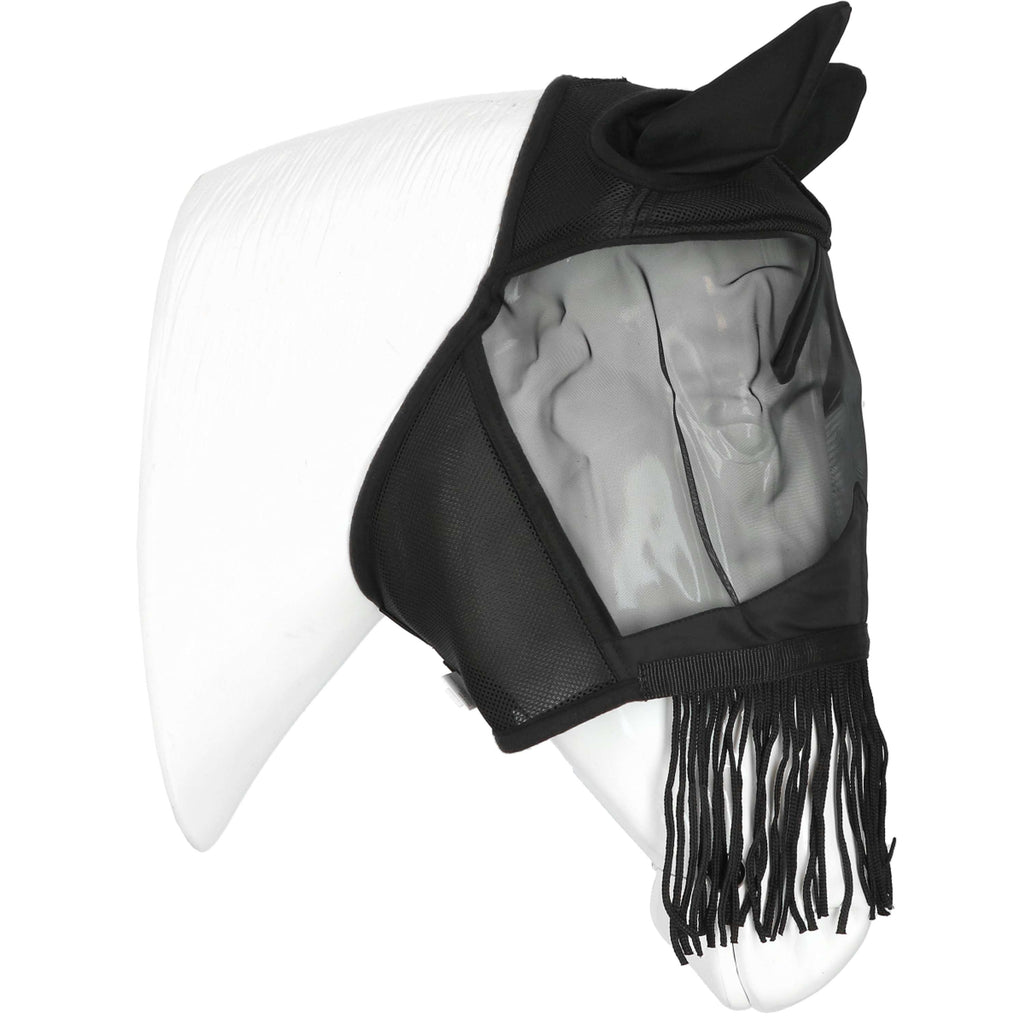 EQUITHÈME Máscara para Moscas Franges con Protección UV Negro