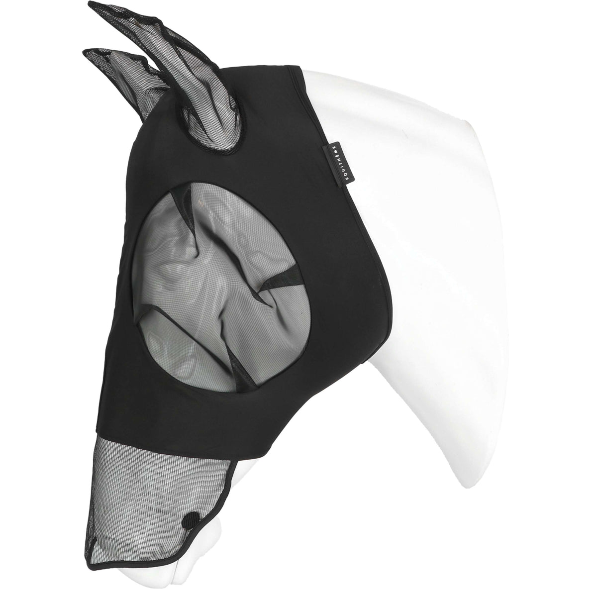 EQUITHÈME Máscara para Moscas Lycra UV protection Con Protección para la Nariz Negro