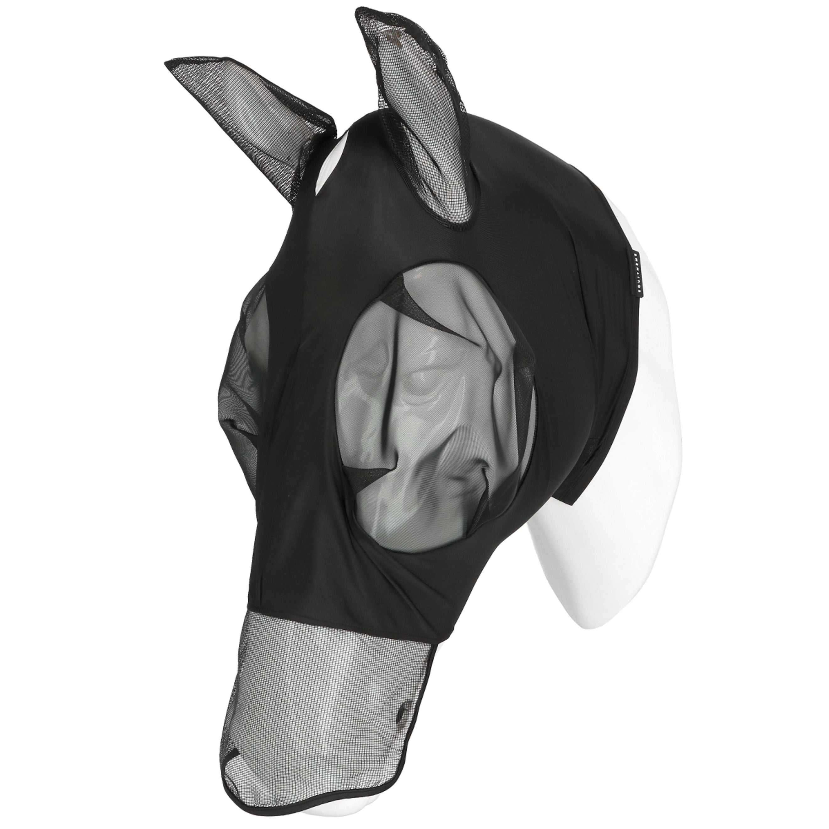 EQUITHÈME Máscara para Moscas Hood con Protección UV Negro