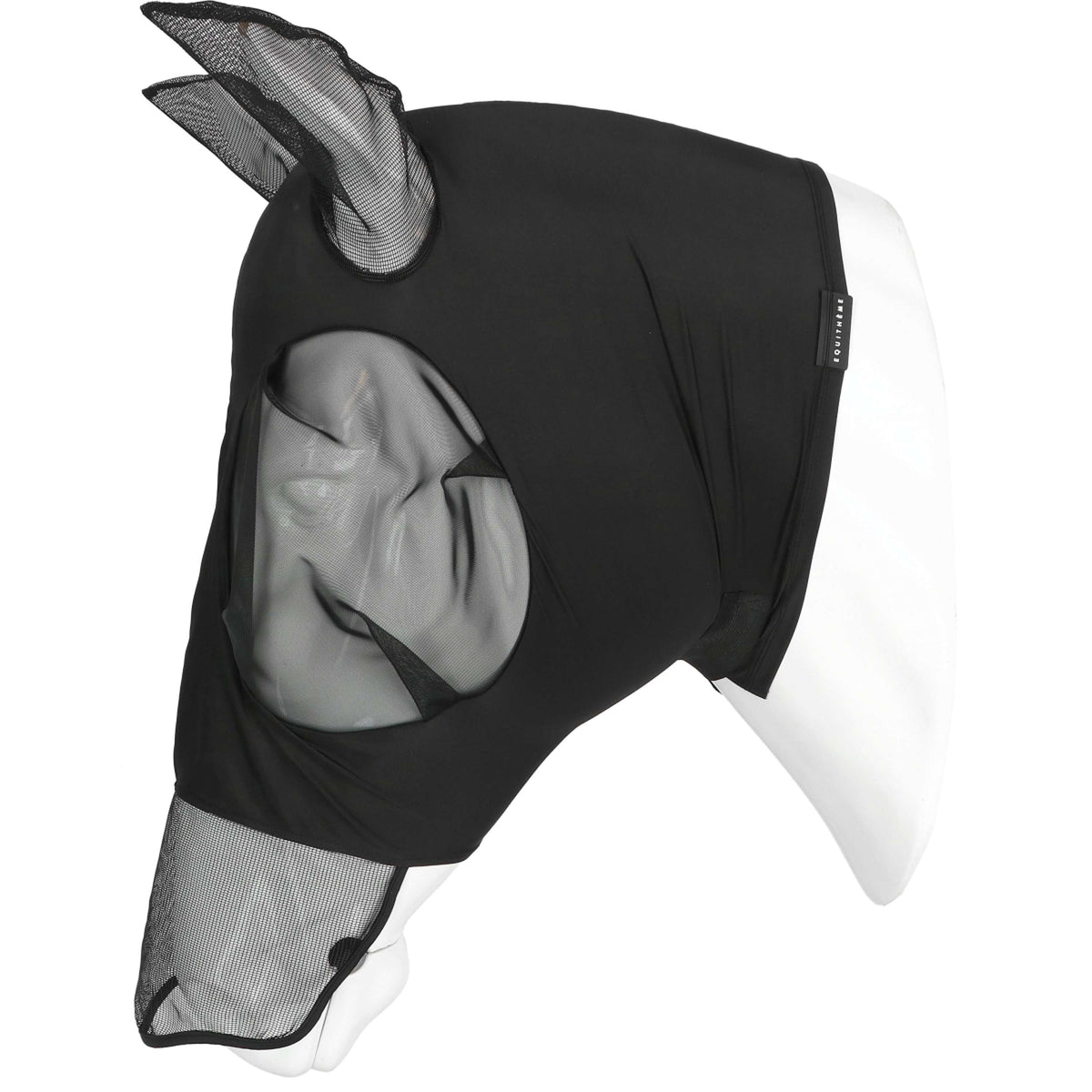 EQUITHÈME Máscara para Moscas Hood con Protección UV Negro