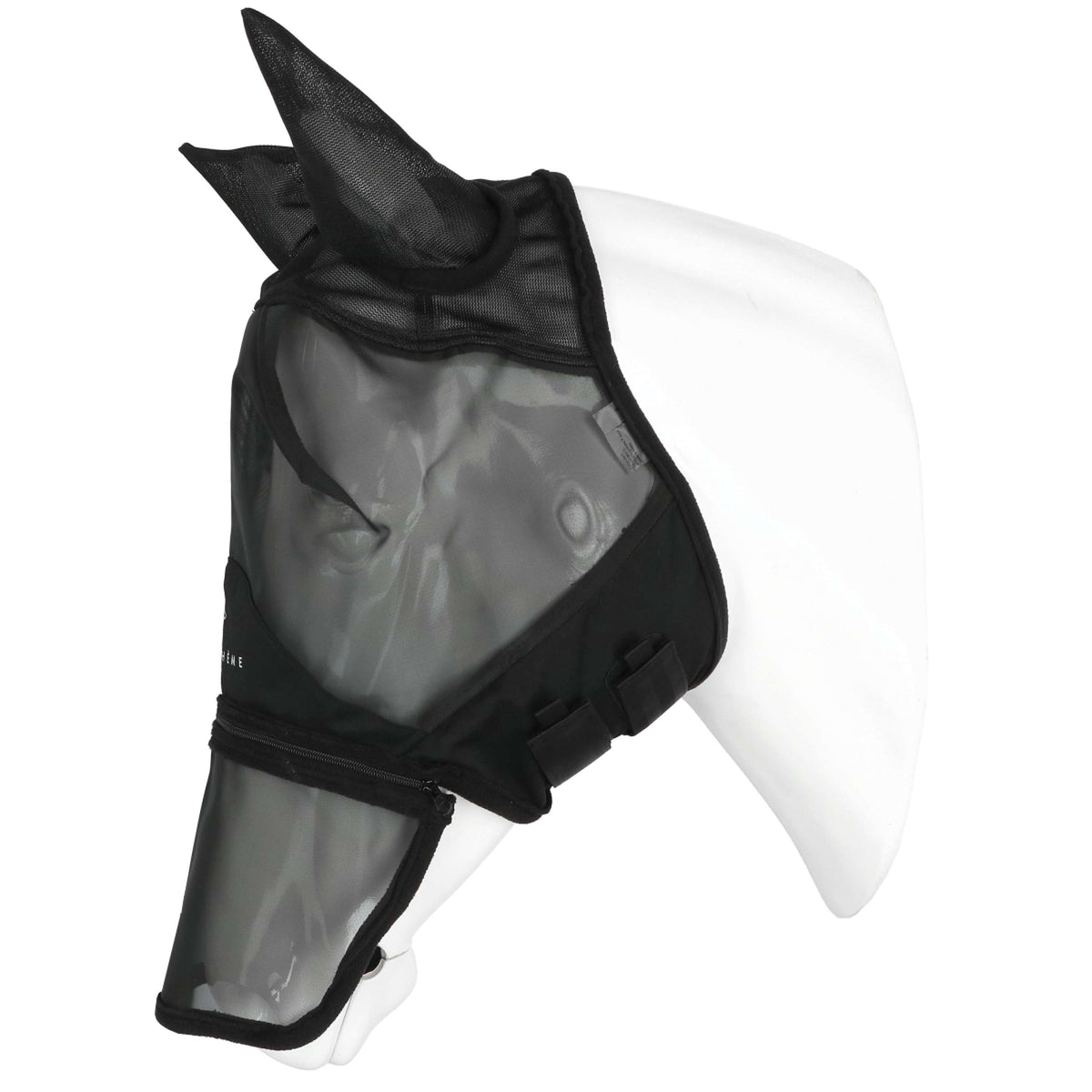 EQUITHÈME Máscara para Moscas Zipper con Protección UV Negro