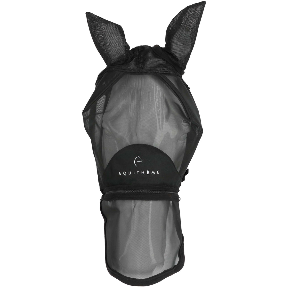 EQUITHÈME Máscara para Moscas Zipper con Protección UV Negro