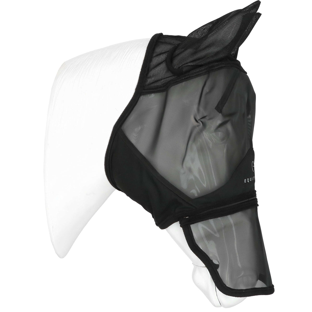 EQUITHÈME Máscara para Moscas Zipper con Protección UV Negro
