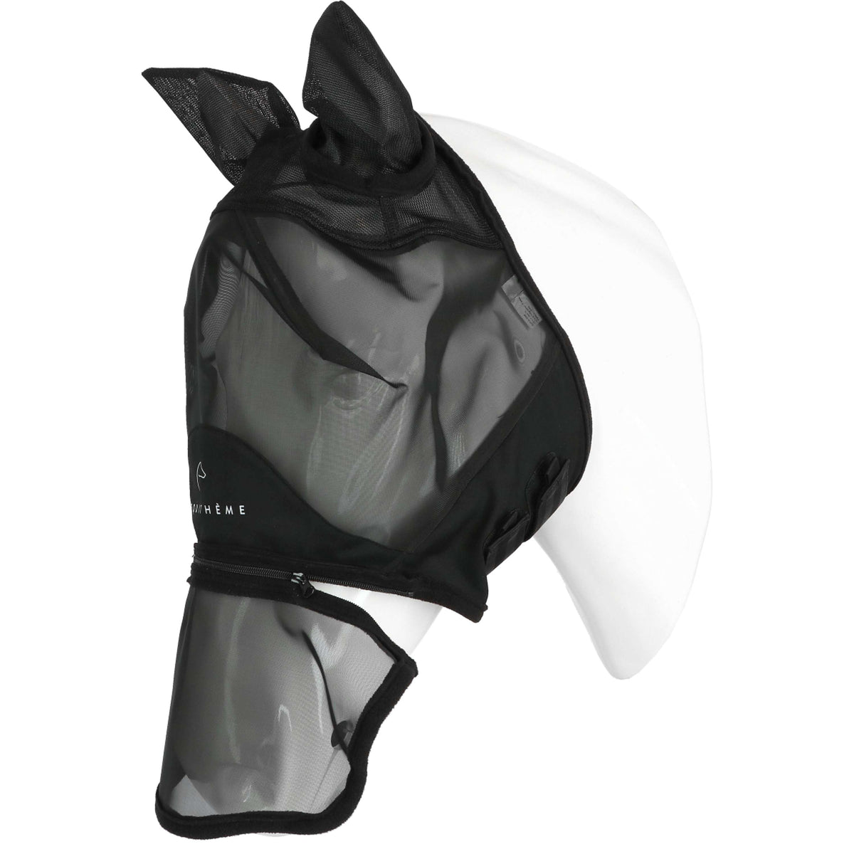 EQUITHÈME Máscara para Moscas Zipper con Protección UV Negro