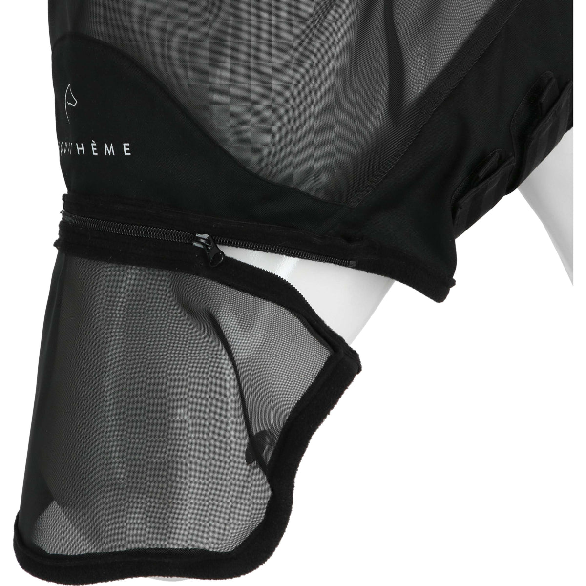 EQUITHÈME Máscara para Moscas Zipper con Protección UV Negro