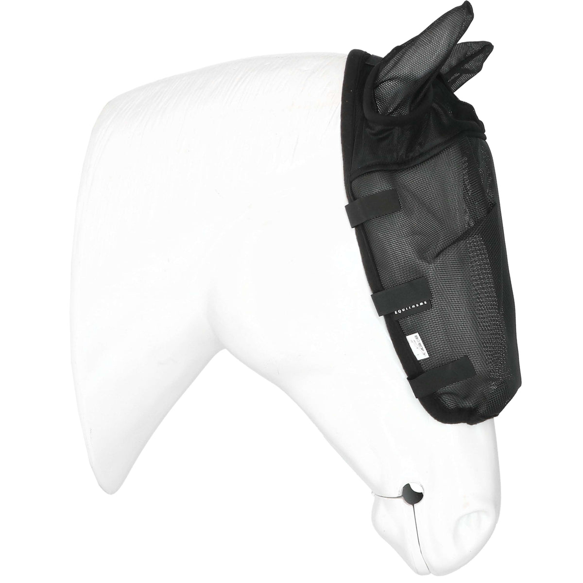 EQUITHÈME Cabezada con Máscara Antimoscas con Protección UV Negro