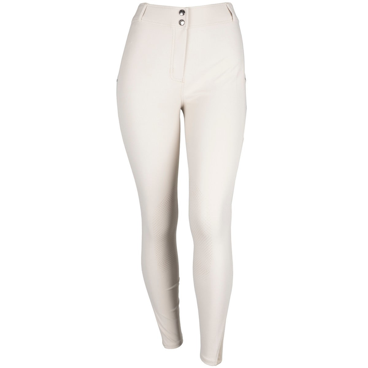 Montar Pantalones MoZuna Gun Metal Crystals Agarre de rodilla Warm Light Grey