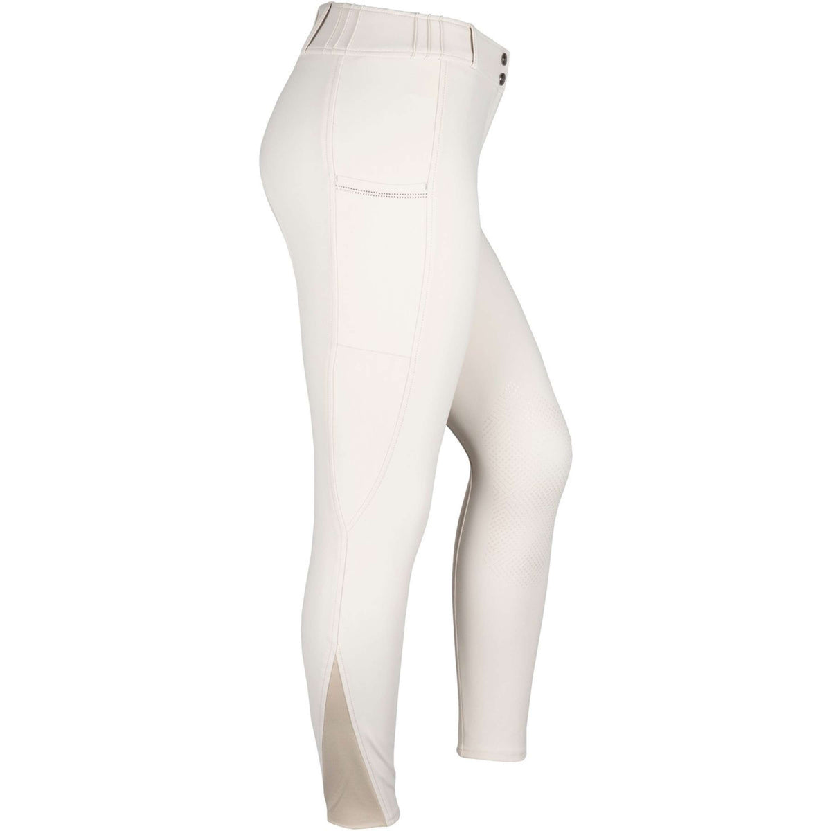Montar Pantalones MoZuna Gun Metal Crystals Agarre de rodilla Warm Light Grey