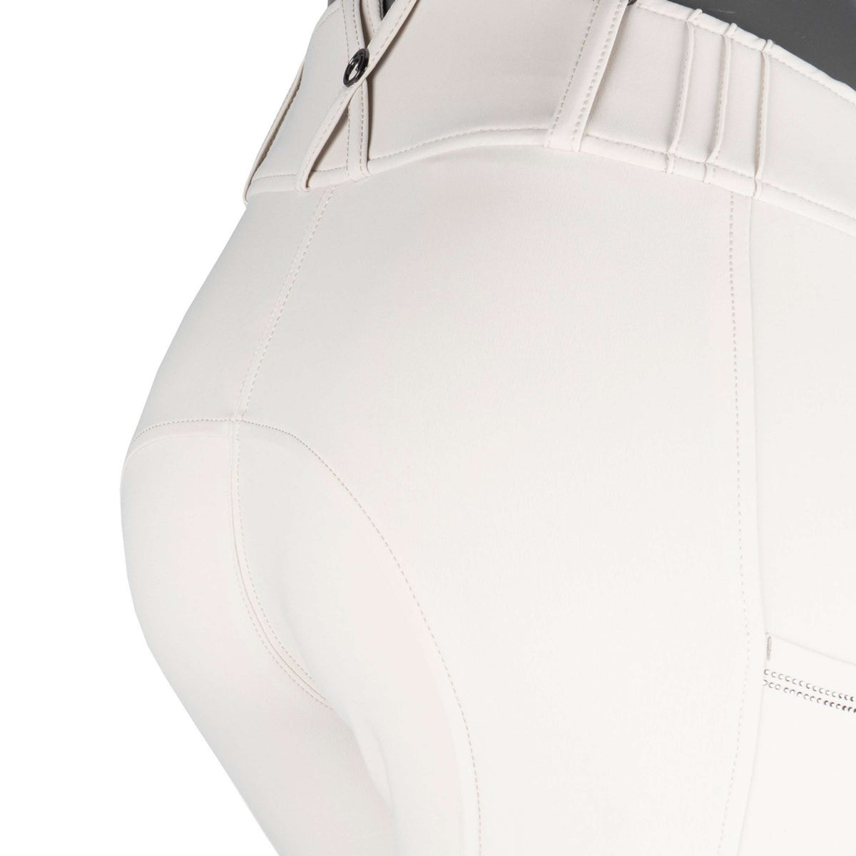Montar Pantalones MoZuna Gun Metal Crystals Agarre de rodilla Warm Light Grey