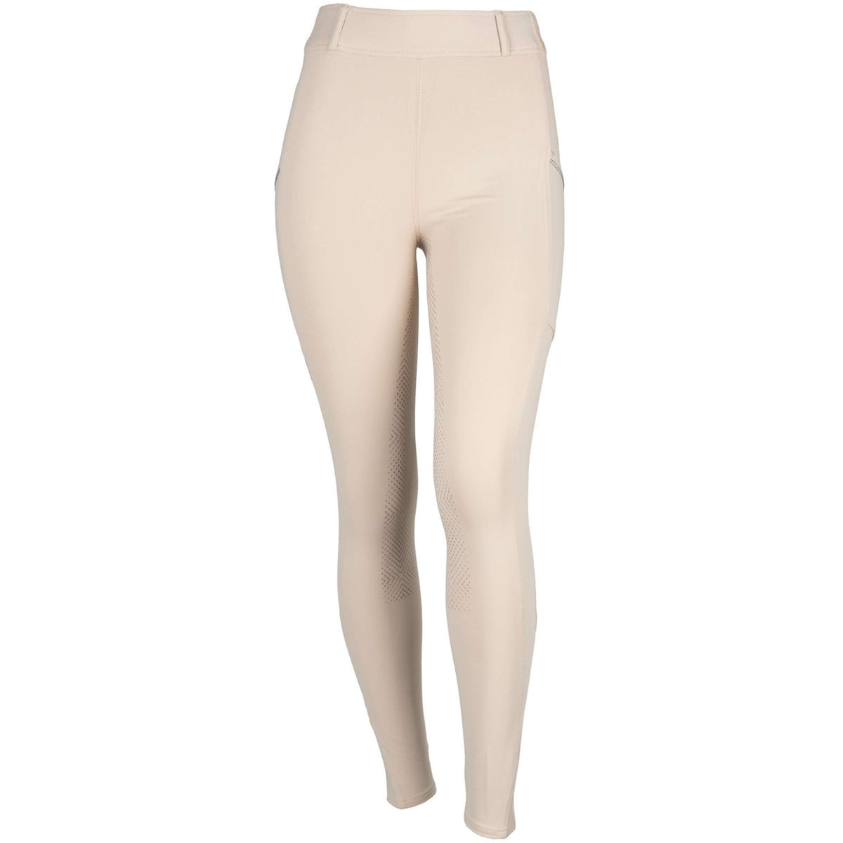 Montar Legging de Equitación MoZuna Gun Metal Crystals Full Grip Warm Light Grey