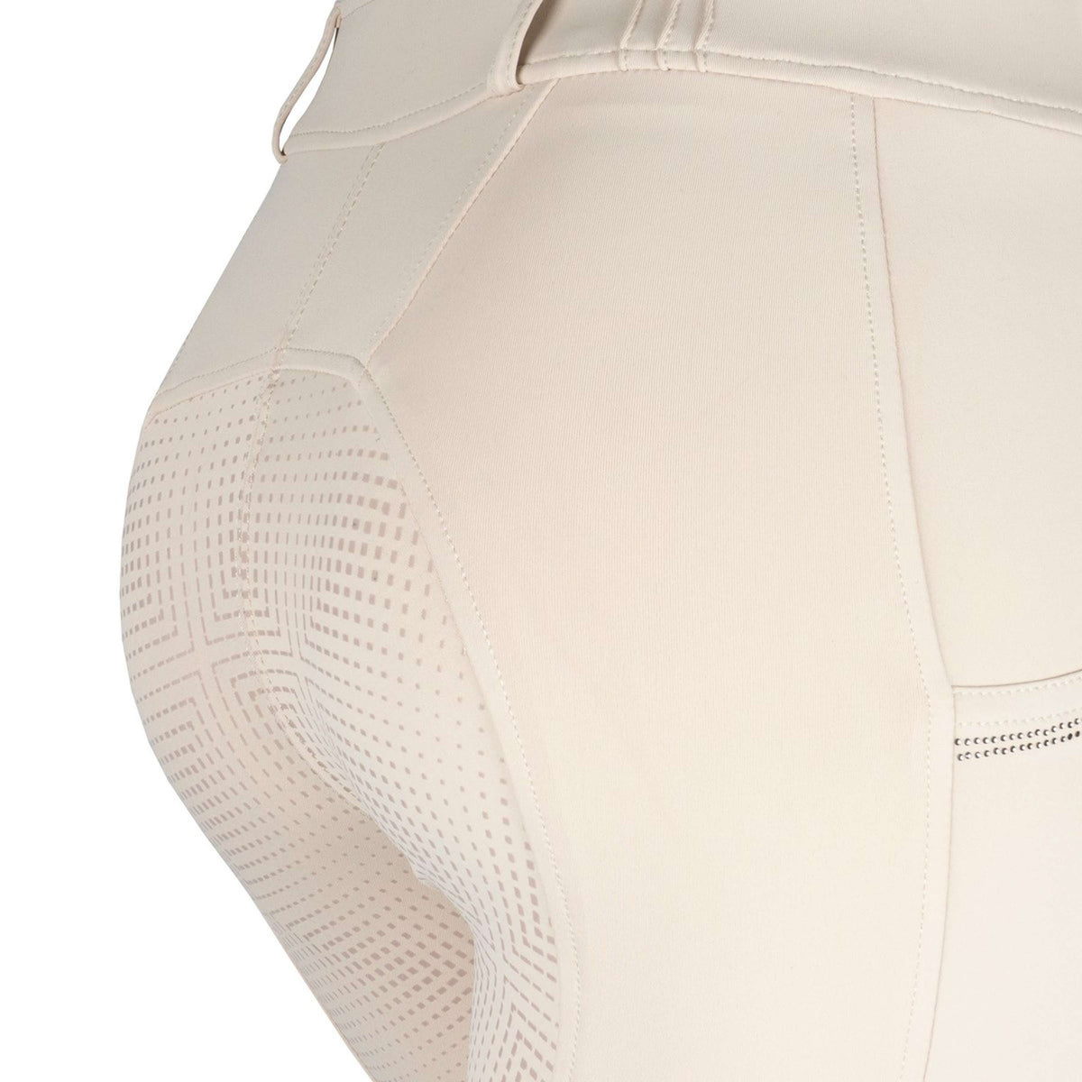 Montar Legging de Equitación MoZuna Gun Metal Crystals Full Grip Warm Light Grey