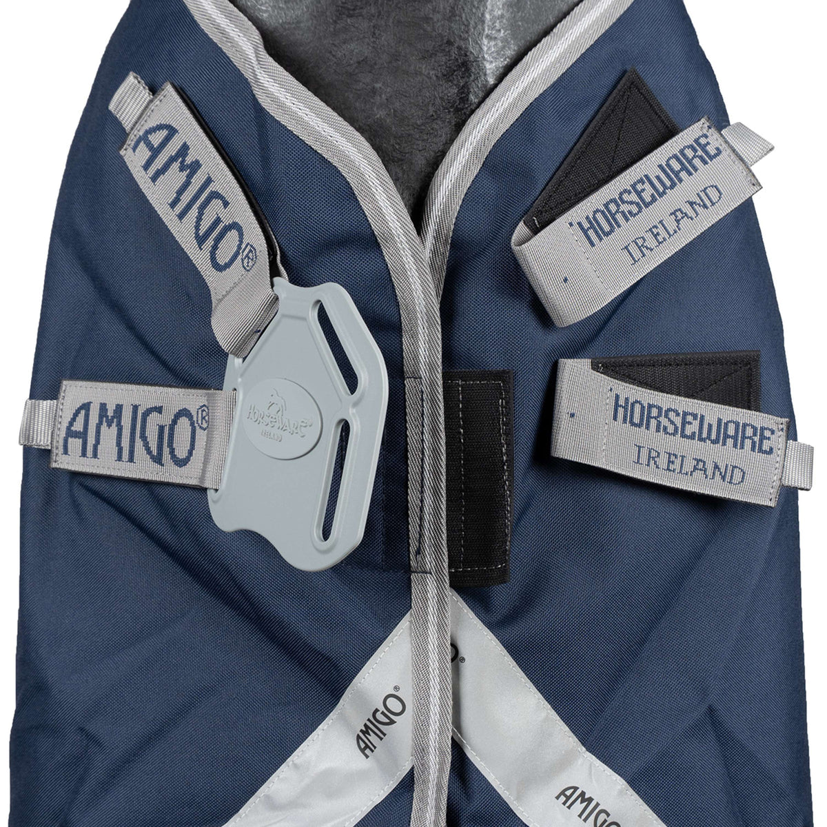 Amigo Turnout Rug FieldSafe Plus 1200D 0g Navy/Titanium Grey/Silver