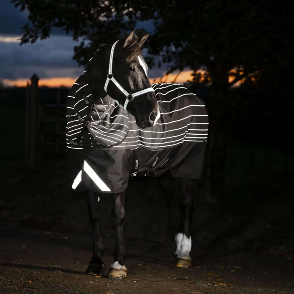 Amigo Turnout Rug FieldSafe Reflectech Plus 1200D 250g Black/Reflective/Black