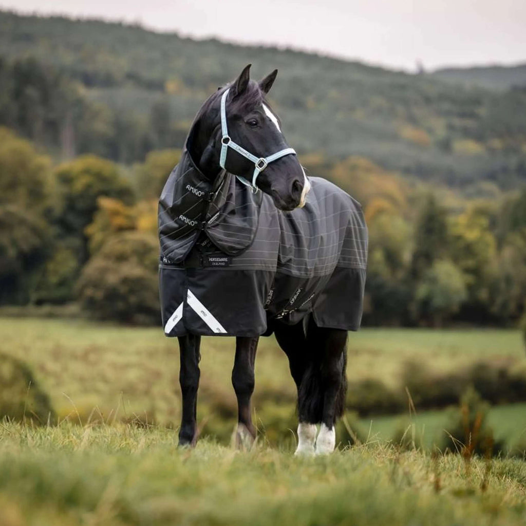 Amigo Turnout Rug FieldSafe Reflectech Plus 1200D 250g Black/Reflective/Black