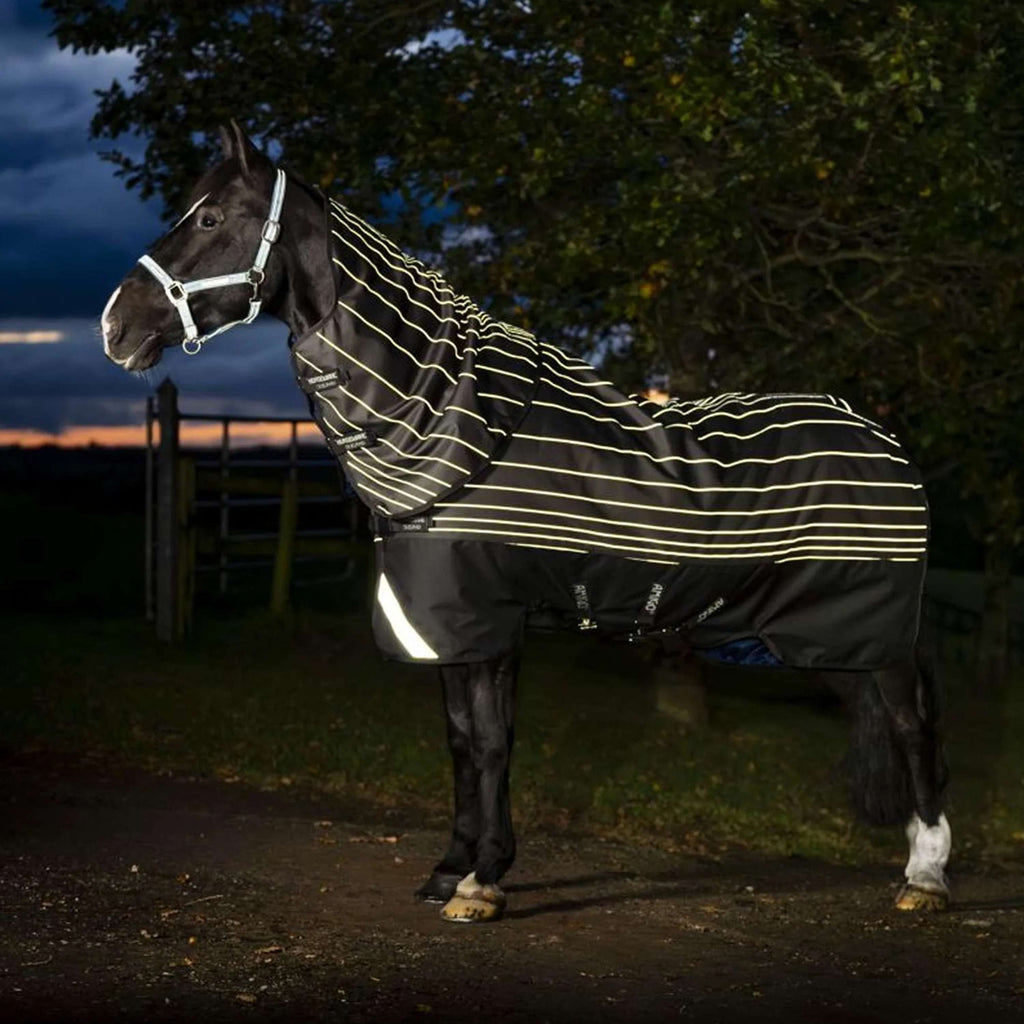 Amigo Turnout Rug FieldSafe Reflectech Plus 1200D 250g Black/Reflective/Black