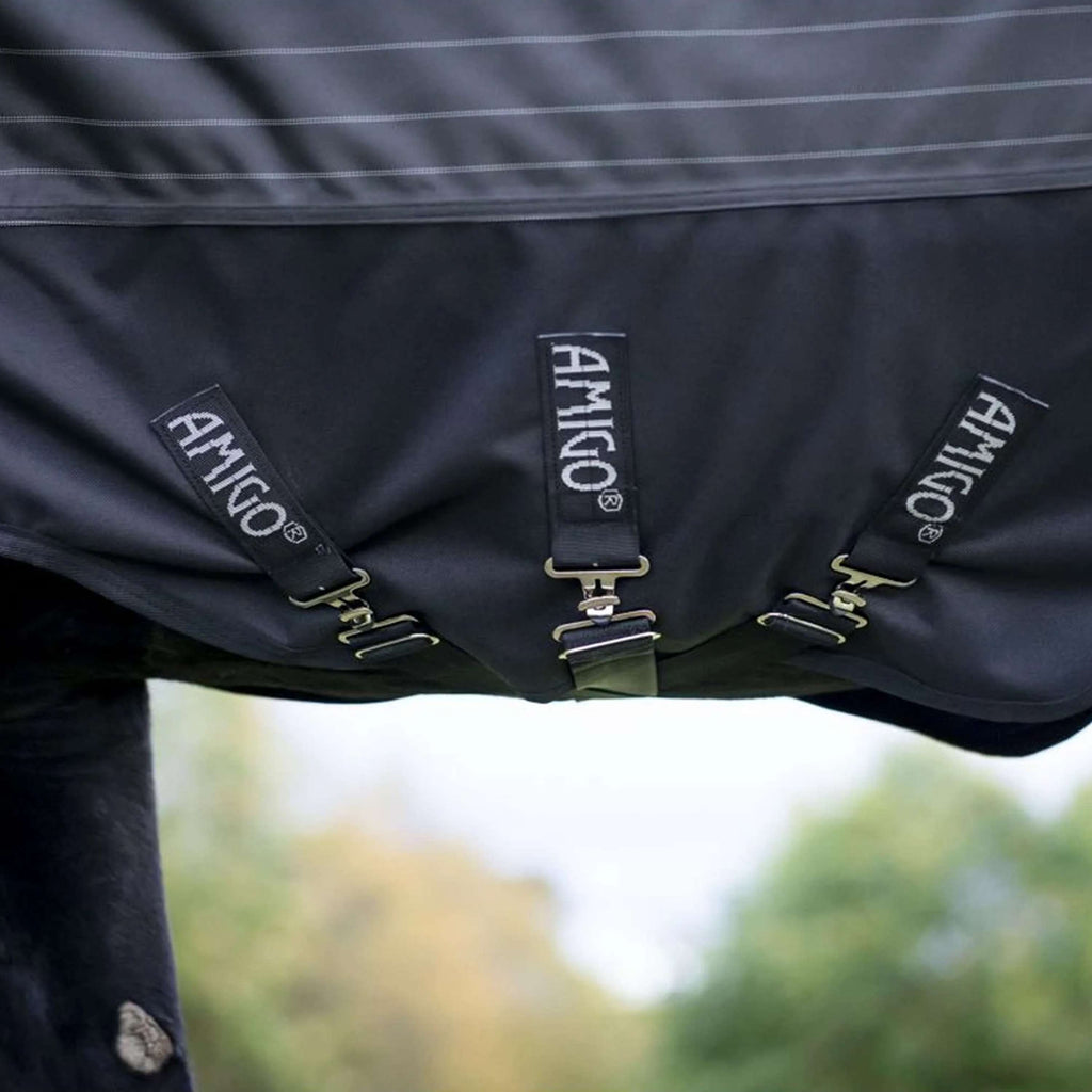 Amigo Turnout Rug FieldSafe Reflectech Plus 1200D 250g Black/Reflective/Black