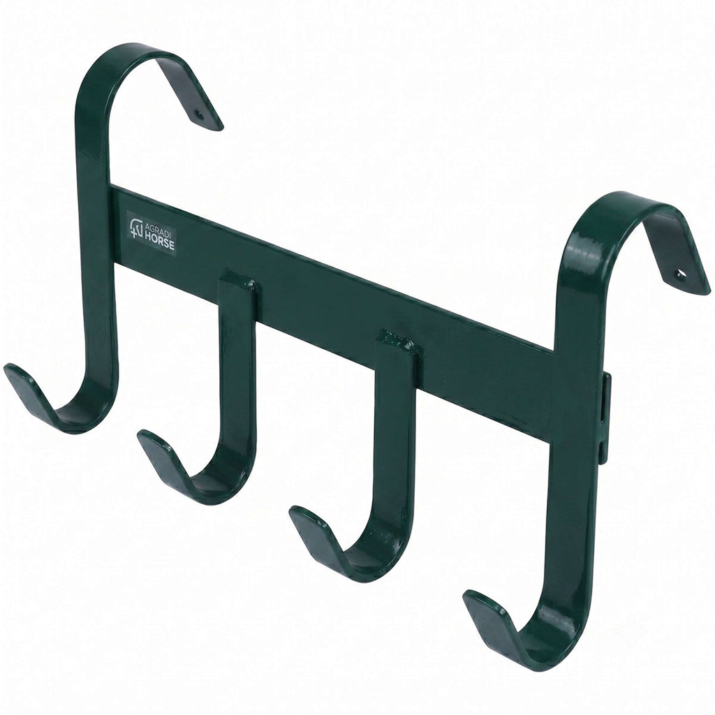 Agradi Horse Colgador de Bridas con 4 Ganchos Verde