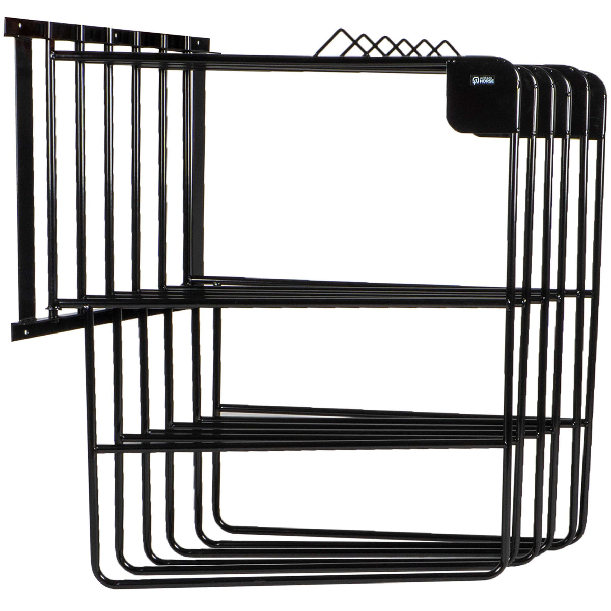Agradi Horse Soporte para Mantas para 6 Mantas Métal XH Negro
