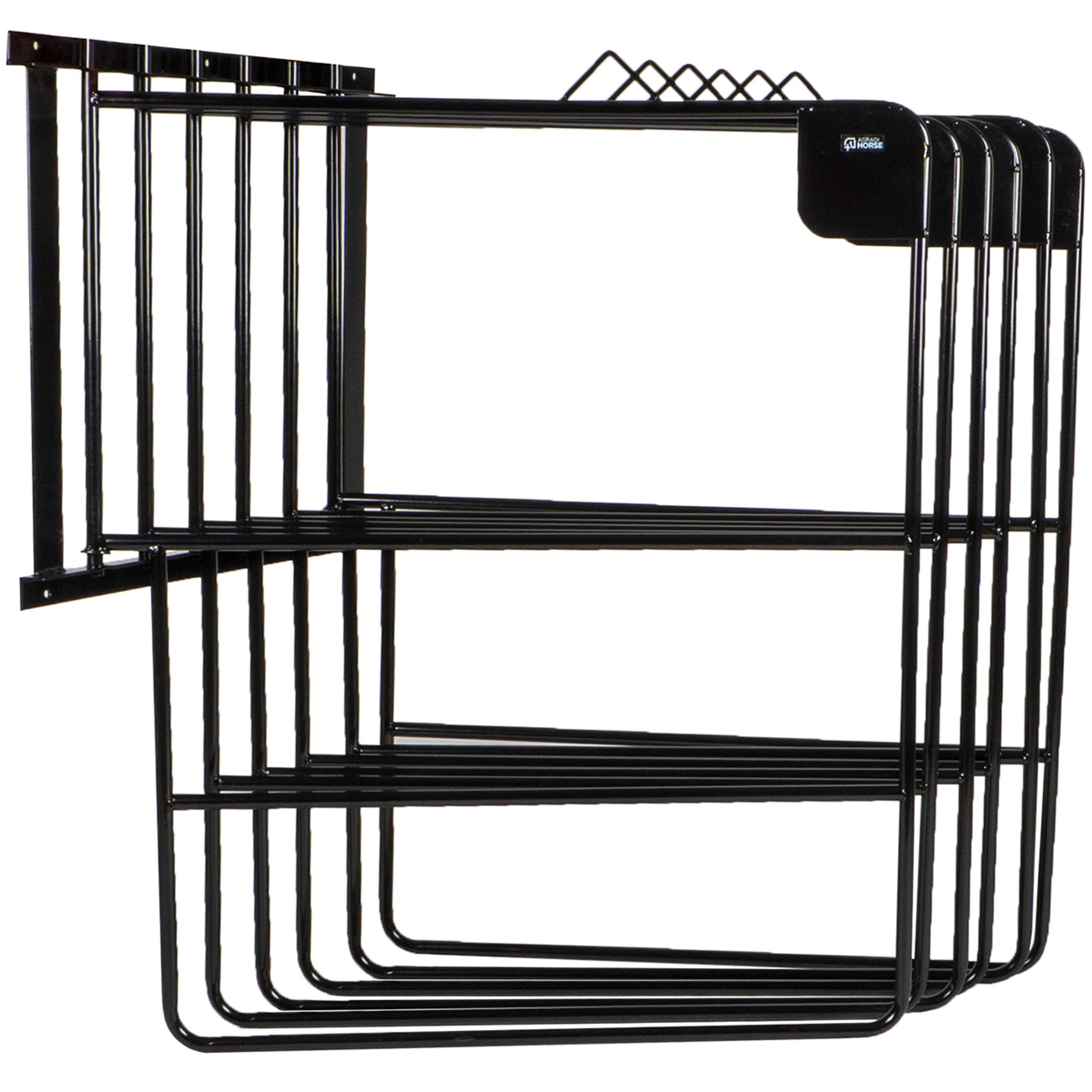 Agradi Horse Soporte para Mantas para 6 Mantas Métal XH Negro