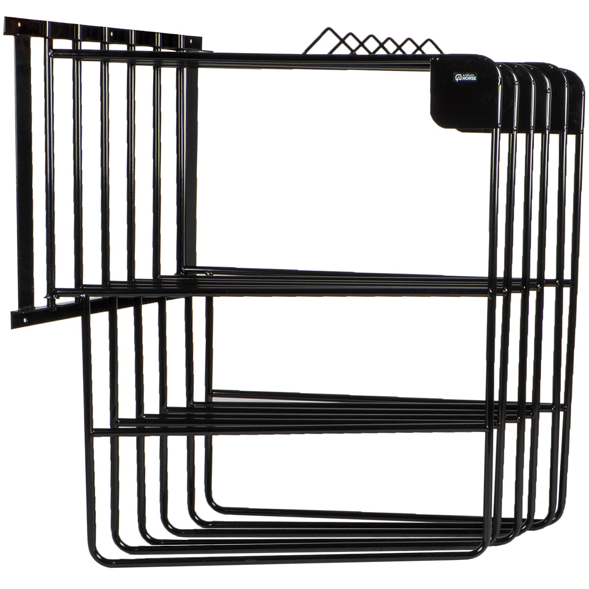Agradi Horse Soporte para Mantas para 6 Mantas Métal XH Negro