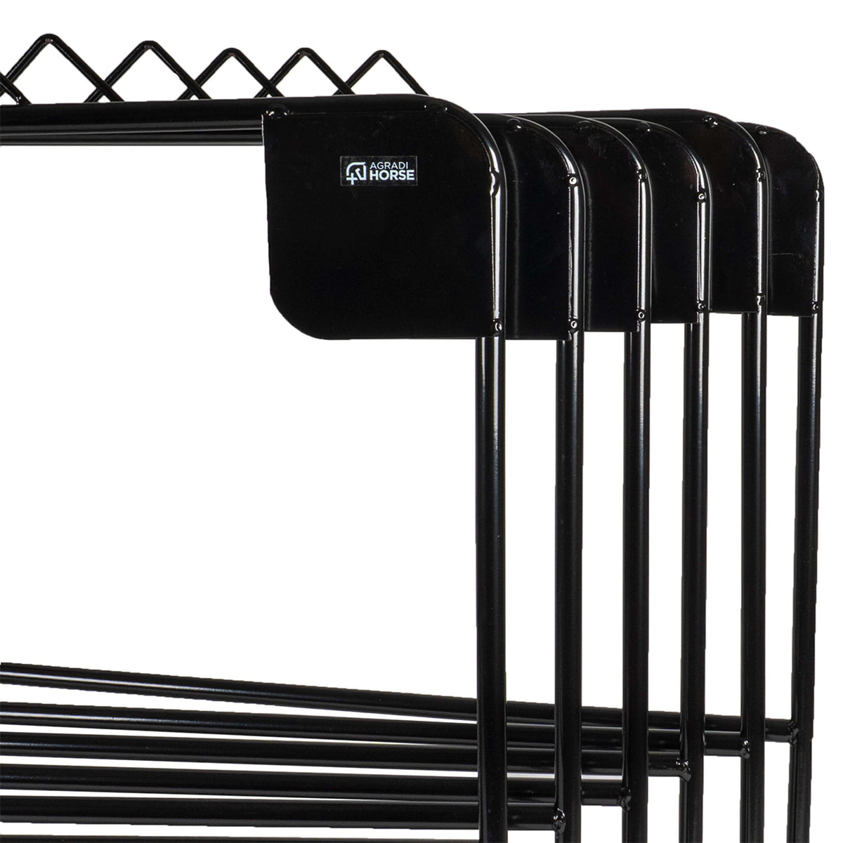 Agradi Horse Soporte para Mantas para 6 Mantas Métal XH Negro