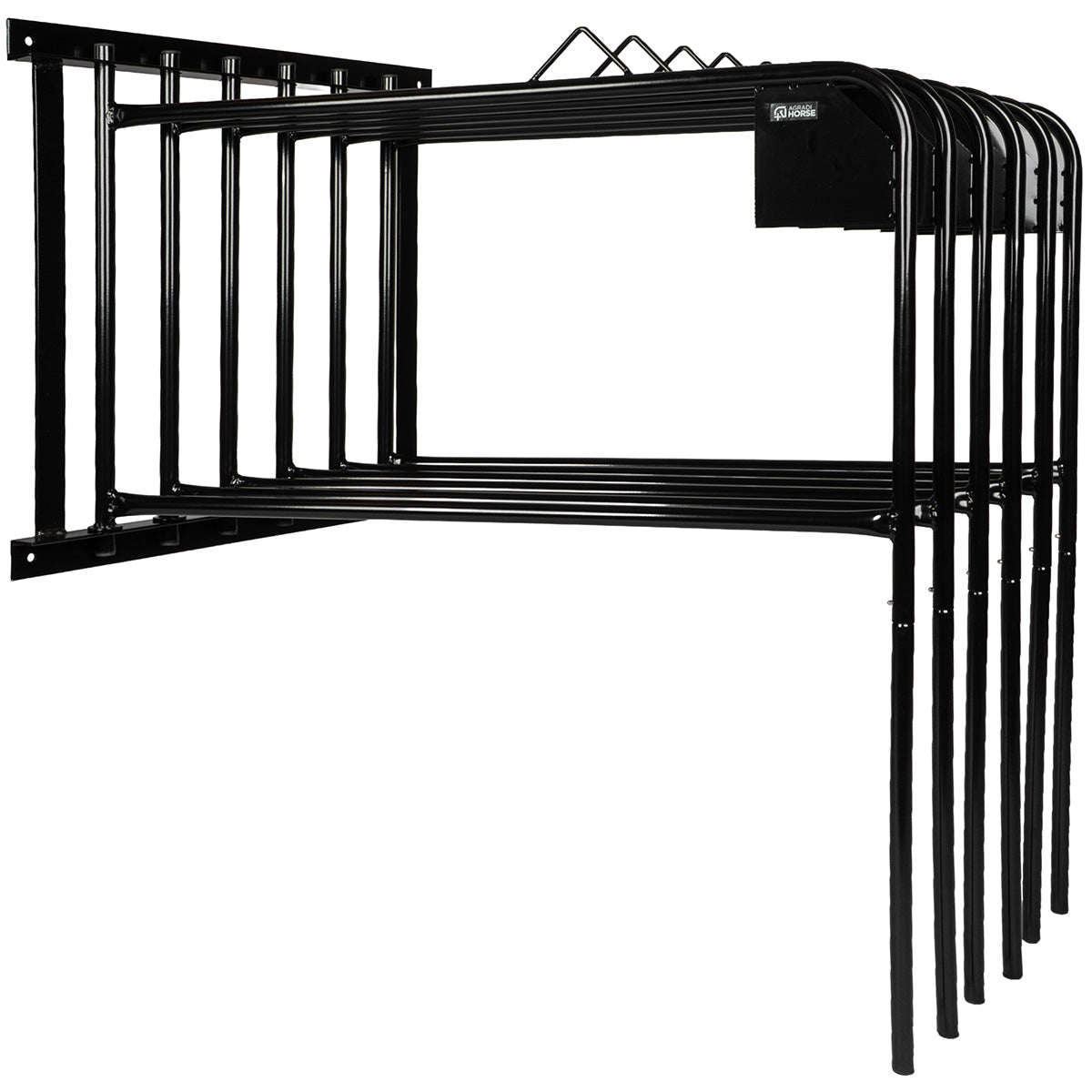 Agradi Horse Soporte para Mantas para 6 Mantas Métal S Negro
