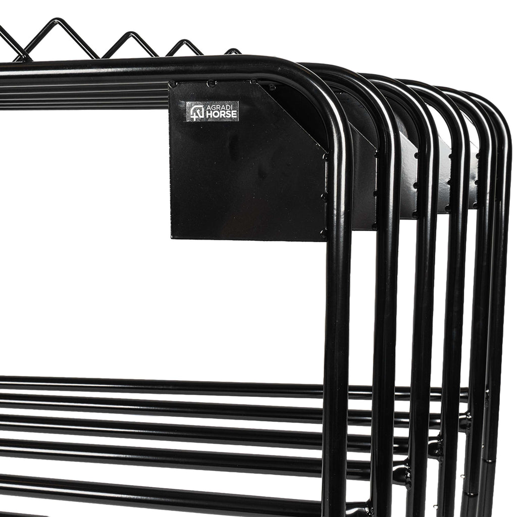 Agradi Horse Soporte para Mantas para 6 Mantas Métal S Negro