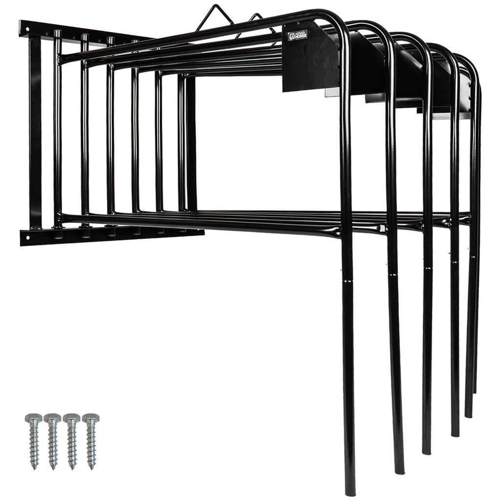 Agradi Horse Soporte para Mantas para 6 Mantas Métal S Negro