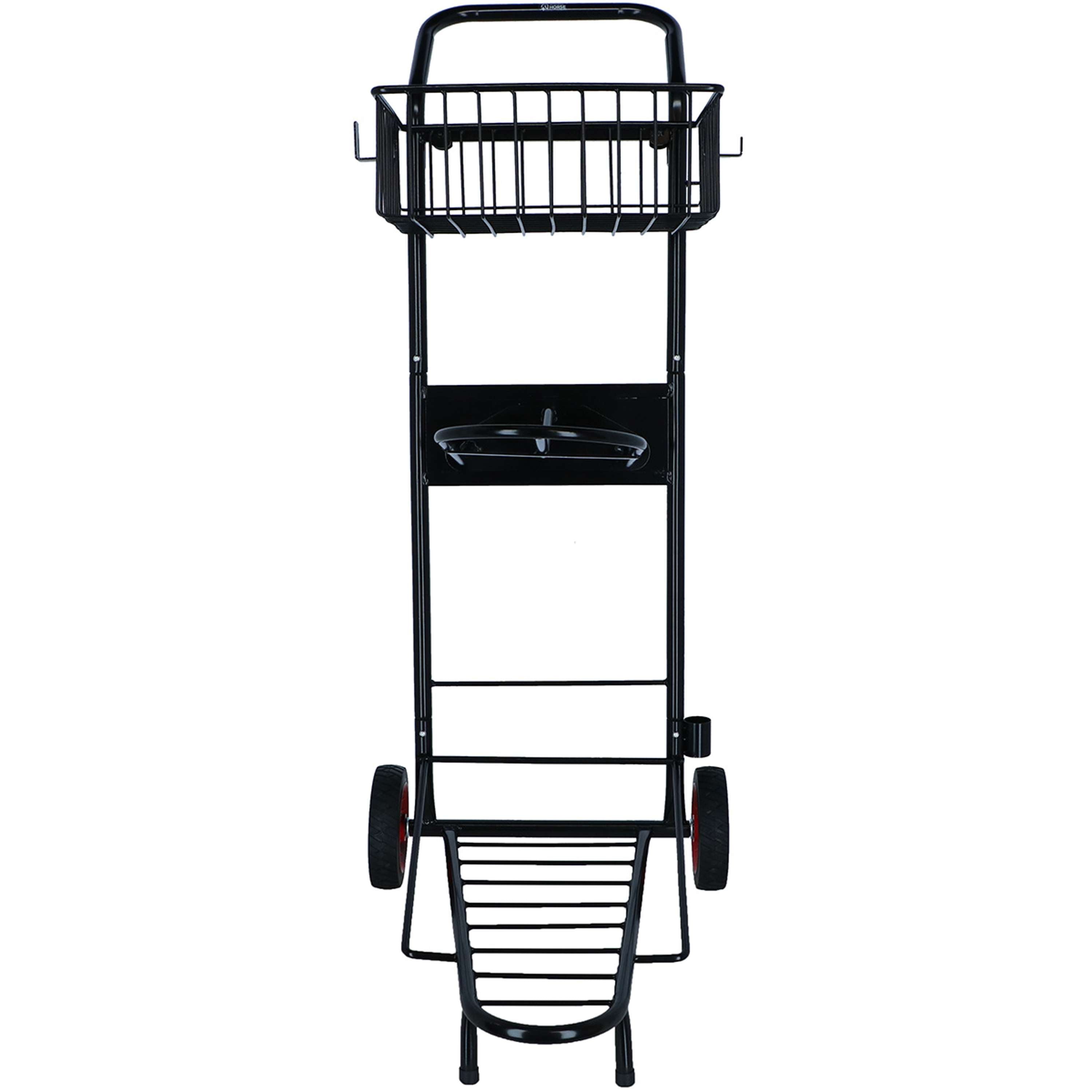 Agradi Horse Carrito Porta-Silla con Cesta Negro