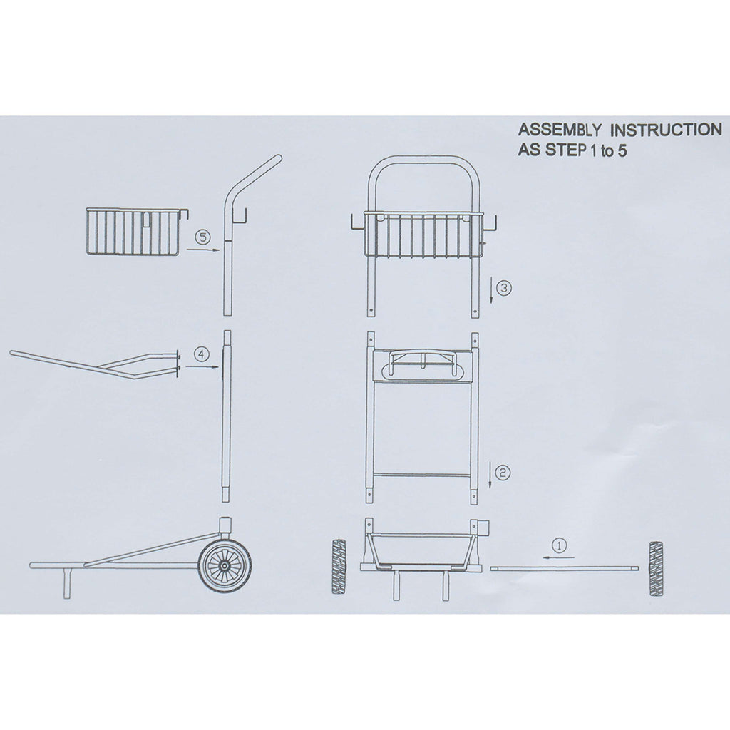 Agradi Horse Carrito Porta-Silla con Cesta Negro
