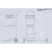 Agradi Horse Carrito Porta-Silla con Cesta Negro